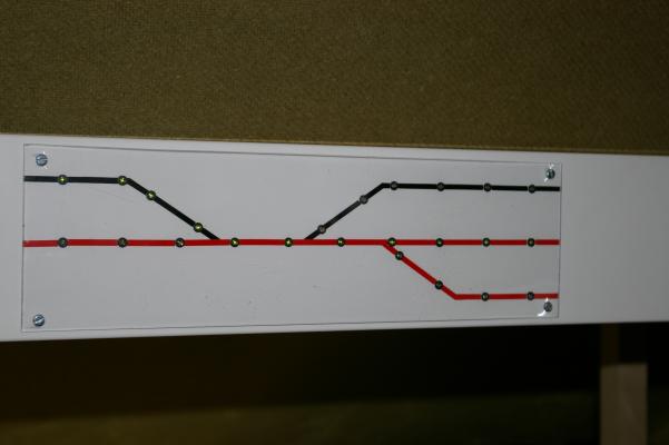 Route indicator on trunking