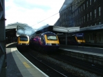 43010 43022 43132 at Paddington Station