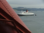 QE2 visits Forth Bridge